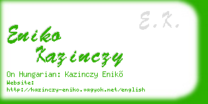 eniko kazinczy business card