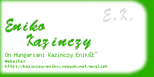 eniko kazinczy business card